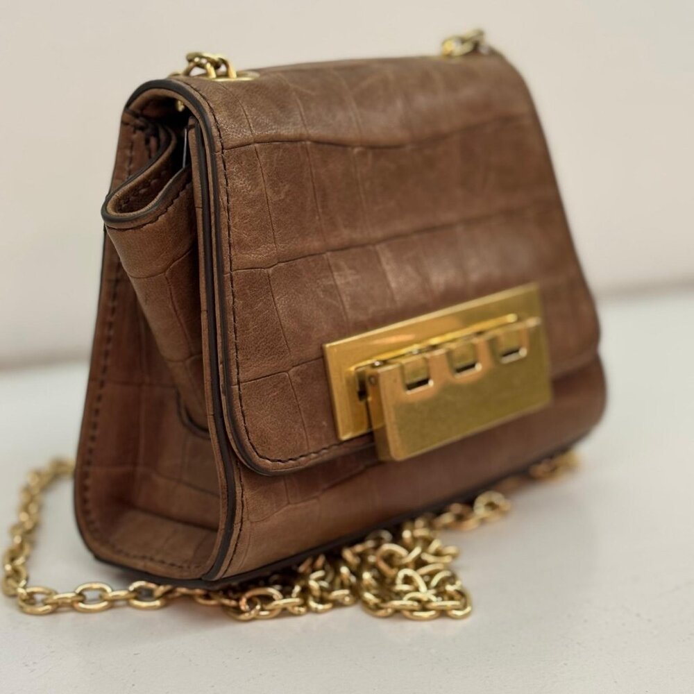 ZAC POSEN Embossed Leather Bag